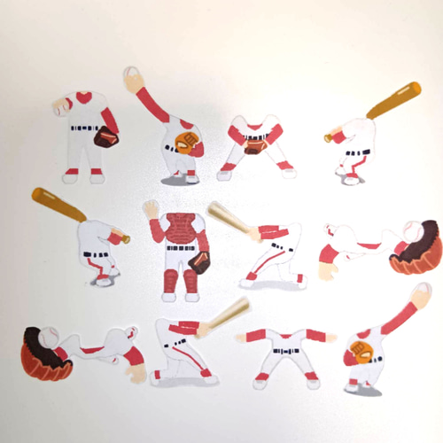 野球☆各色あり☆色紙・寄せ書き用ユニフォームシール12枚☆卒業 引退