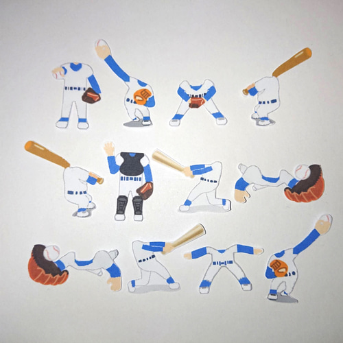 野球☆各色あり☆色紙・寄せ書き用ユニフォームシール12枚☆卒業 引退