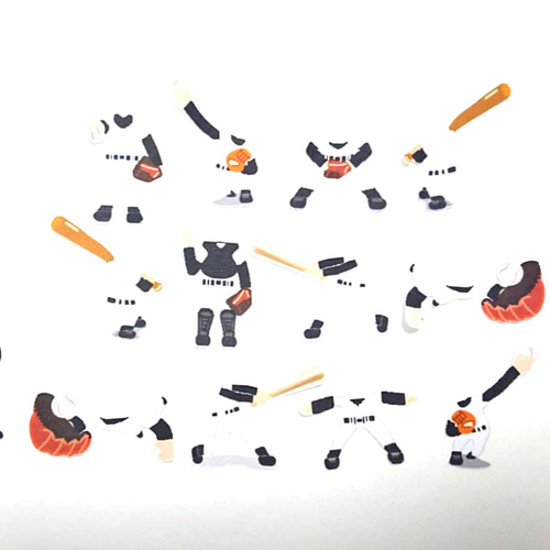 野球☆各色あり☆色紙・寄せ書き用ユニフォームシール12枚☆卒業 引退