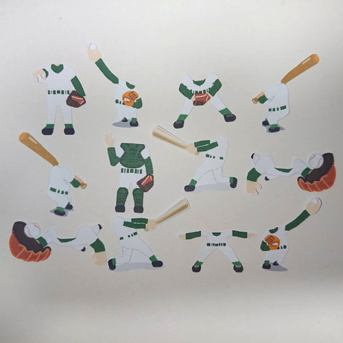 野球☆各色あり☆色紙・寄せ書き用ユニフォームシール12枚☆卒業 引退