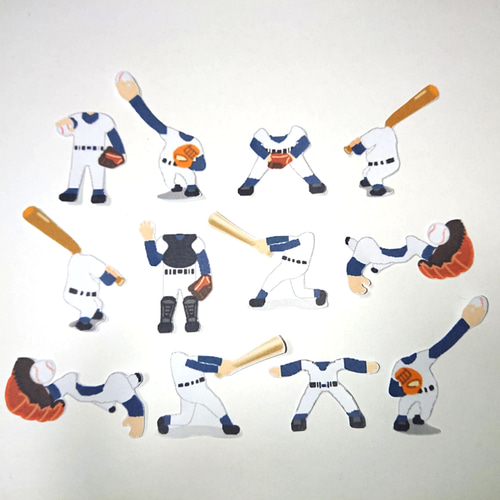 野球☆各色あり☆色紙・寄せ書き用ユニフォームシール12枚☆卒業 引退