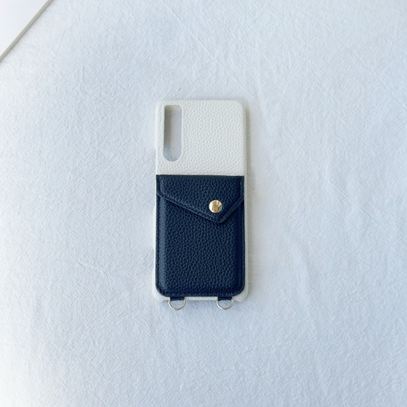 シンプルで美しい！ Pixel 10 / Xperia / Aquos ケース スマホショルダー カード収納 バイカラー 4枚目の画像