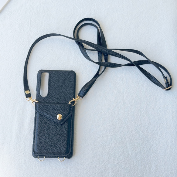 シンプルで美しい！ Pixel 10 / Xperia / Aquos ケース スマホショルダー カード収納 バイカラー 7枚目の画像