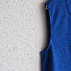 リネンコットンアンダーウェア　ノースリーブ（ラピスラズリー）［レディースS・M・Lサイズ］ 7枚目の画像