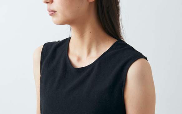 リネンコットンアンダーウェア　ノースリーブ（ラピスラズリー）［レディースS・M・Lサイズ］ 11枚目の画像