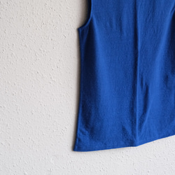 リネンコットンアンダーウェア　ノースリーブ（ラピスラズリー）［レディースS・M・Lサイズ］ 3枚目の画像