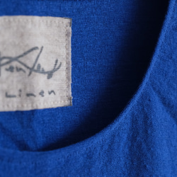 リネンコットンアンダーウェア　ノースリーブ（ラピスラズリー）［レディースS・M・Lサイズ］ 8枚目の画像