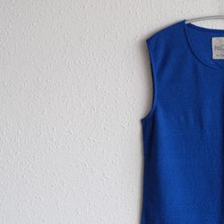リネンコットンアンダーウェア　ノースリーブ（ラピスラズリー）［レディースS・M・Lサイズ］ 4枚目の画像