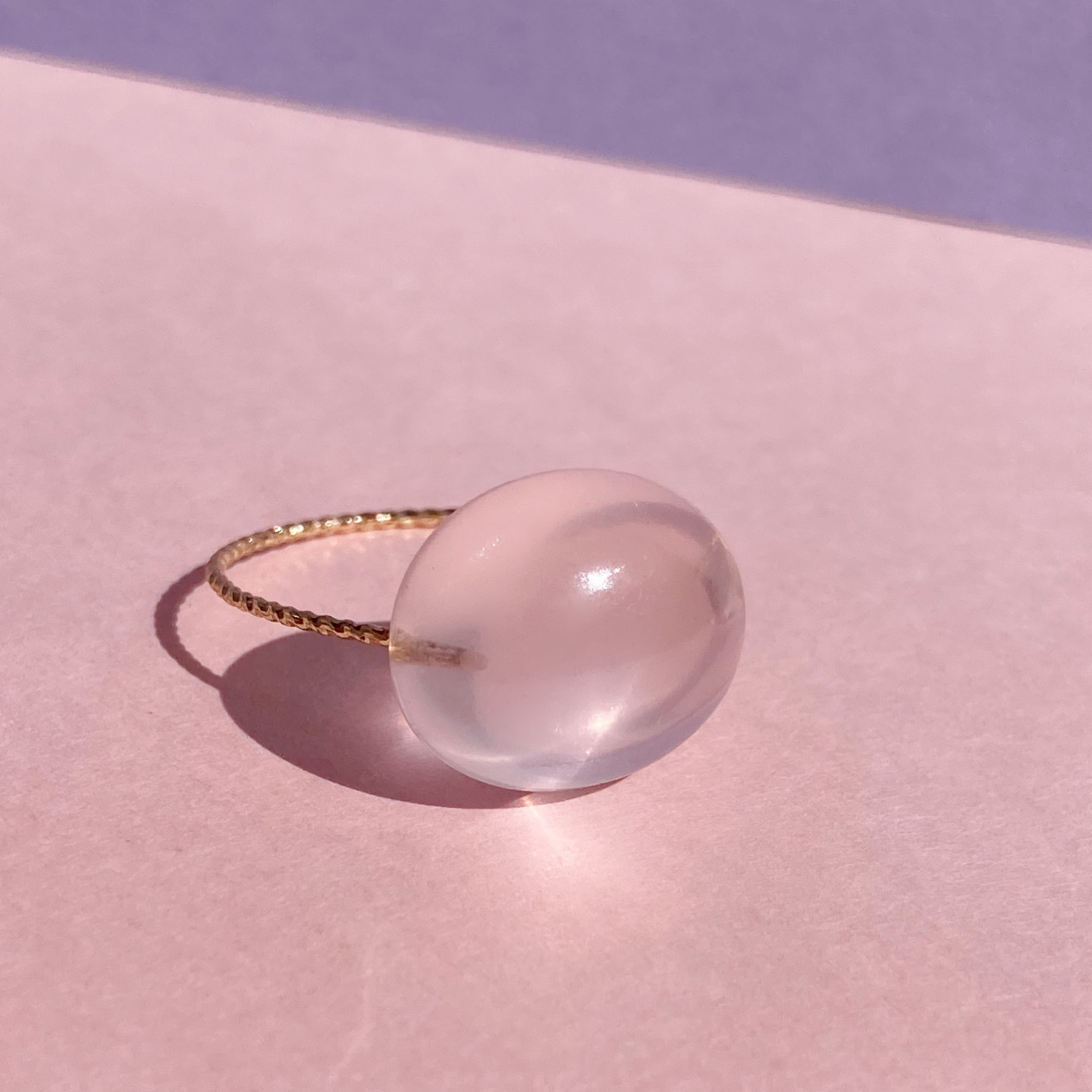 Prana candy gem ✴︎最高ランクローズクォーツ✴︎k14gfリング