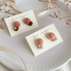日常に彩りを【tsubomi】ピアス・イヤリング_dusty pink 6枚目の画像