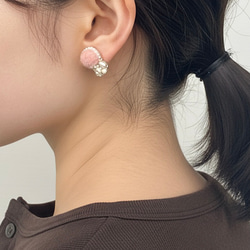 日常に彩りを【tsubomi】ピアス・イヤリング_dusty pink 2枚目の画像