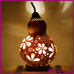 ひょうたんランプ02｜月とネコ｜ スタンドライト・テーブルランプ