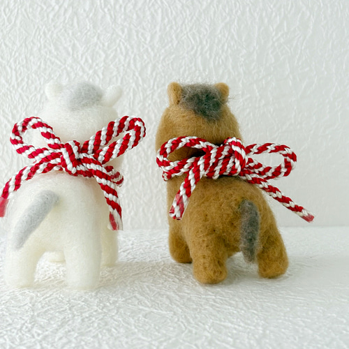 【ひらりん。】羊毛フェルト　うさぎ　壁掛け　干支　お正月 早割・予約販売】2026年・お正月 干支・午・うま・羊毛フェルト