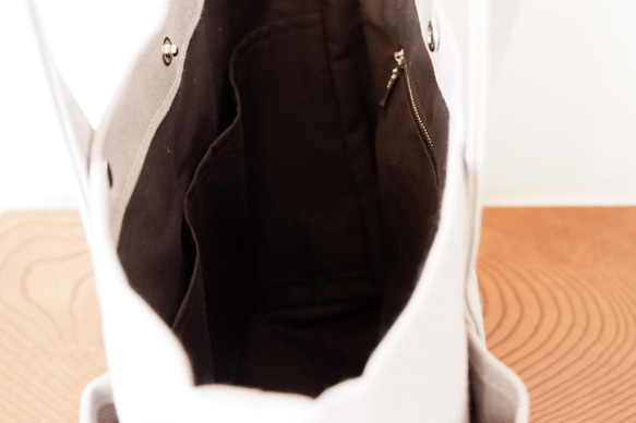 h様専用ページ◇倉敷帆布のトート◇Ｍ◇シナモン×ブラック 7枚目の画像