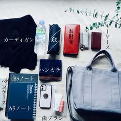 h様専用ページ◇倉敷帆布のトート◇Ｍ◇シナモン×ブラック 9枚目の画像