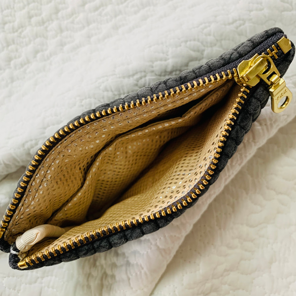 月と星屑　選べる　小さな保冷ポーチ　H11W15 ヌビポーチ　イブル　ヌビ　月刺繍　保冷ポーチ　ミニ　おやつポーチ　 4枚目の画像