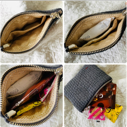 月と星屑　選べる　小さな保冷ポーチ　H11W15 ヌビポーチ　イブル　ヌビ　月刺繍　保冷ポーチ　ミニ　おやつポーチ　 5枚目の画像