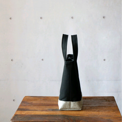 トートＳ◇杢グレー×ブラック | 倉敷帆布 3枚目の画像