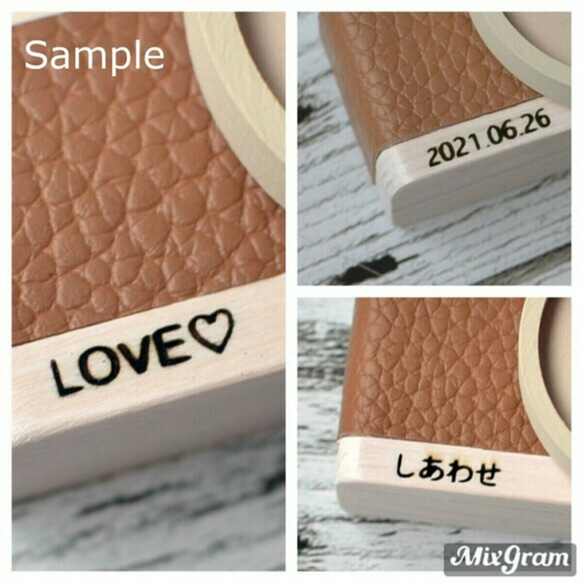 豹柄カメラ型マグネットフォトフレーム｜おしゃれな写真立て｜誕生日・記念日ギフトに 6枚目の画像