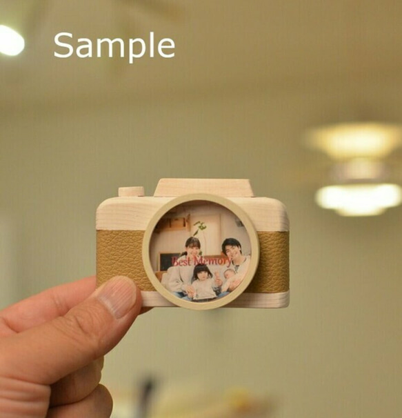 豹柄カメラ型マグネットフォトフレーム｜おしゃれな写真立て｜誕生日・記念日ギフトに 5枚目の画像