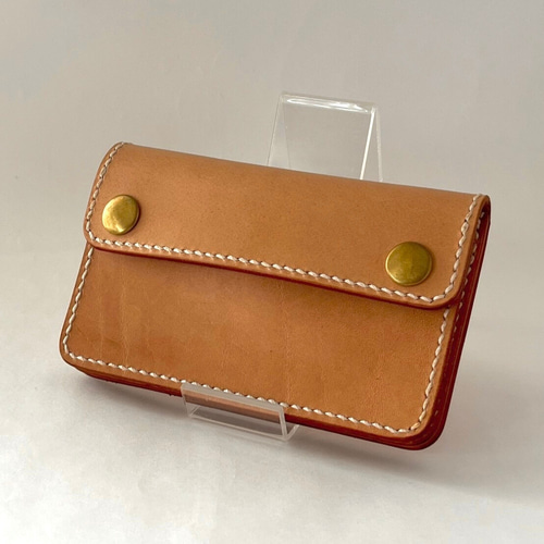 姫路レザー・手縫いミドルトラッカーウォレット／ メンズ レディース本