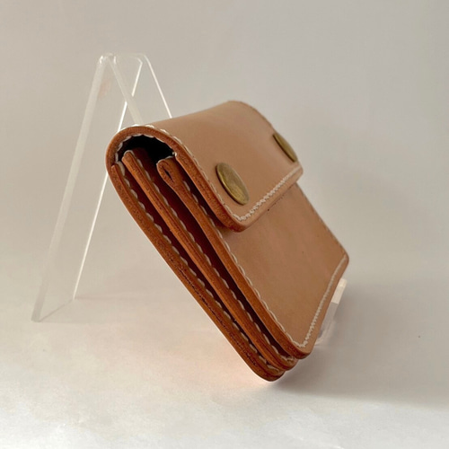 姫路レザー・手縫いミドルトラッカーウォレット／ メンズ レディース本