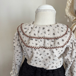 花柄コーデュロイセーラー襟ブラウス　秋服　子供服　キッズ服　韓国　ベビー服　80 90 100 コーデュロイ 5枚目の画像