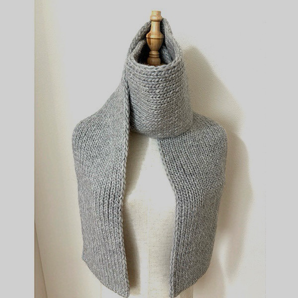 手編みマフラー ロービングヤーン使用 ウール80％アルパカ20％(日本製