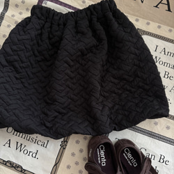 キルティングニットバルーンスカート　キッズ服　子供服　ベビー服　秋冬服　キルティング　 2枚目の画像