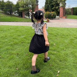 キルティングニットバルーンスカート　キッズ服　子供服　ベビー服　秋冬服　キルティング　 4枚目の画像