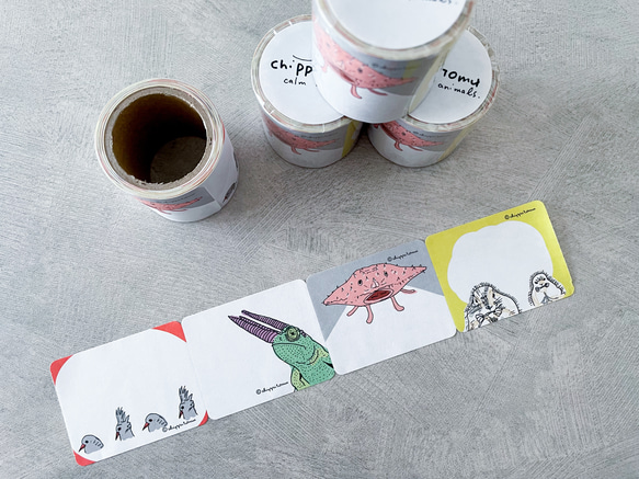 無の生き物たちのロール付箋 1枚目の画像