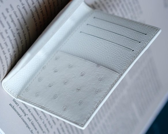 キツネ財布　ミニお財布　オーストリッチ 2枚目の画像