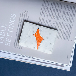 キツネ財布　ミニお財布　オーストリッチ 5枚目の画像