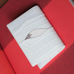 白狐ミニお財布　クロコダイル 5枚目の画像