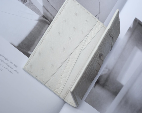 白狐ミニお財布　クロコダイル 3枚目の画像