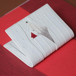 白狐ミニお財布　クロコダイル 6枚目の画像