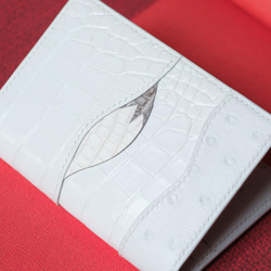 白狐ミニお財布　クロコダイル 8枚目の画像