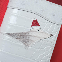 白狐ミニお財布　クロコダイル 2枚目の画像