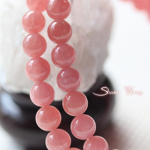 高品質インカローズ ブレスレット約5.9～6.2mm1本 愛や夢の石✿天然石