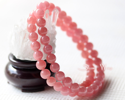 高品質インカローズ ブレスレット約5.9～6.2mm1本 愛や夢の石✿天然石