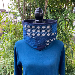 SALE⏬襤褸❹縞模様　全面刺子　敷物　カバー　パッチワーク 刺し子パッチワーク クッションカバー 紺｜TERAS company | itotoca