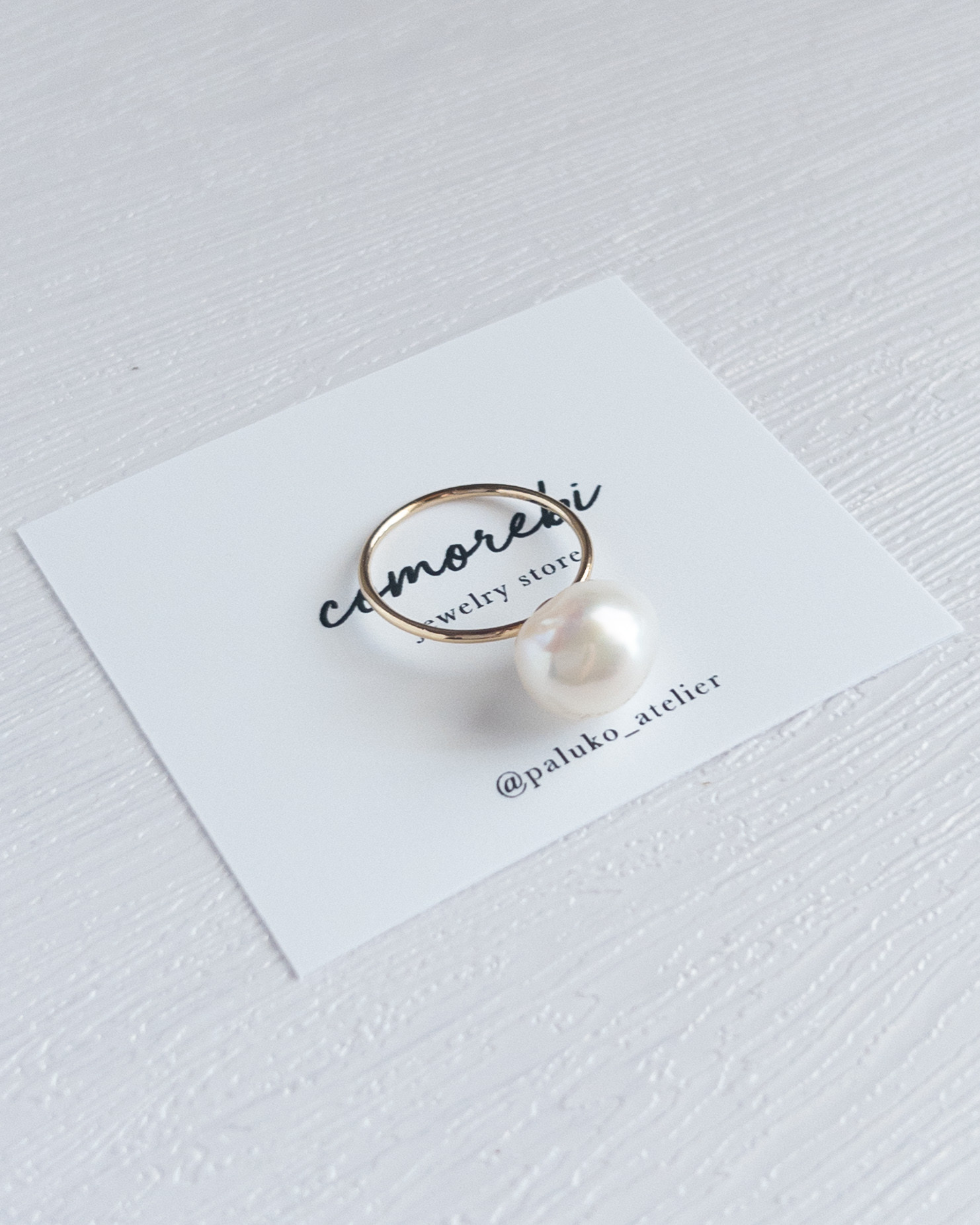 【高品質】14kgf淡水パールバロックパールリング　9号　淡水パールリング　14kgfリング　フォーマル　デイリー