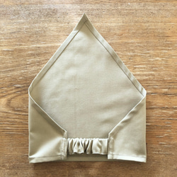 キッズエプロン 1人で着れる 子どもエプロン 140 子供エプロン 男の子エプロン 女の子エプロン 三角巾 モカベージュ 7枚目の画像