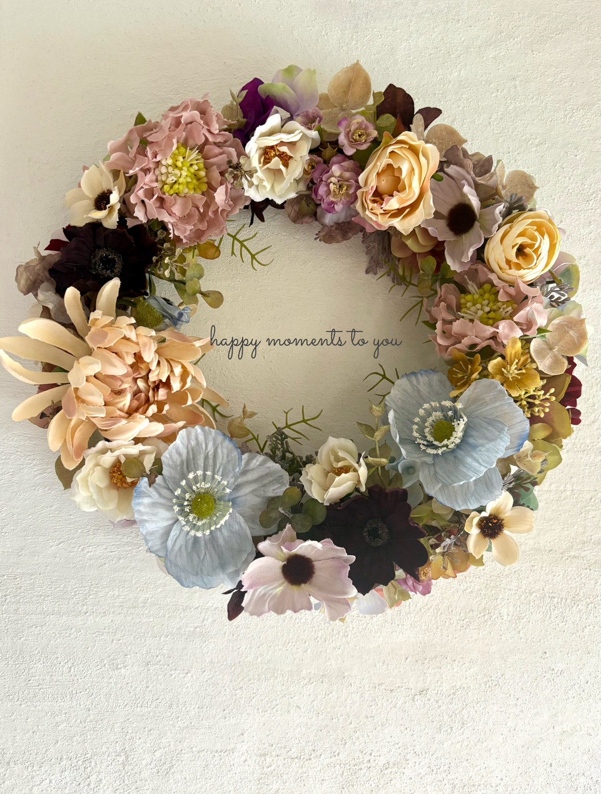 エレナポピーとチョコレートコスモスの秋色癒しアレンジ