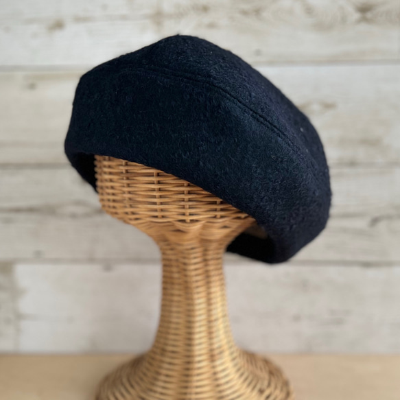 ラウンドベレー帽子・ミッドナイトブルー 1枚目の画像