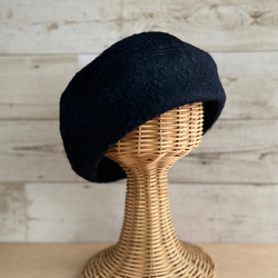 ラウンドベレー帽子・ミッドナイトブルー 5枚目の画像