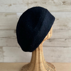 ラウンドベレー帽子・ミッドナイトブルー 7枚目の画像
