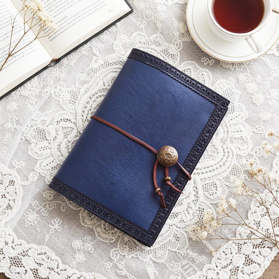 クラシックなデザインの本革手帳カバー（A6／ほぼ日手帳、B6、A5／ほぼ日手帳カズン）
