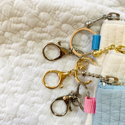 月と星 選べるコインケース　H9W12.5 ヌビポーチ　ミニ　小物入れ　月　星　刺繍　オリジナルポーチ 3枚目の画像