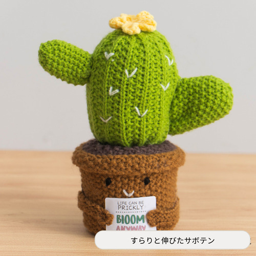 手編みサボテンのインテリア雑貨｜毛糸で作る癒しのデコレーション